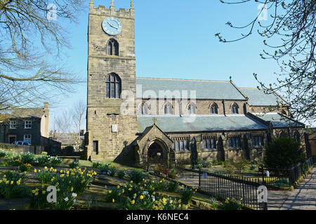 St Michael und alle Engel' Kirche, Haworth - Yorkshire, Großbritannien Stockfoto