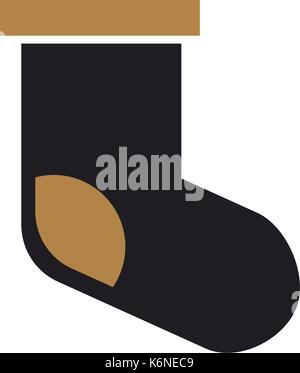 Kawaii weihnachten Socke Geschenk dekoration design Stock Vektor