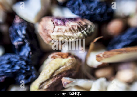 In der Nähe von trockenen Früchten. Stockfoto