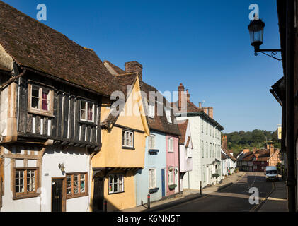 Großbritannien, England, Essex, Saffron Walden, Bridge Street, historische Fachwerkhäuser Stockfoto
