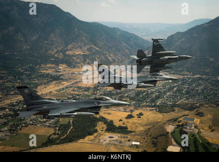 US Air Force F-16 Vipern Ausbildung Flug Stockfoto