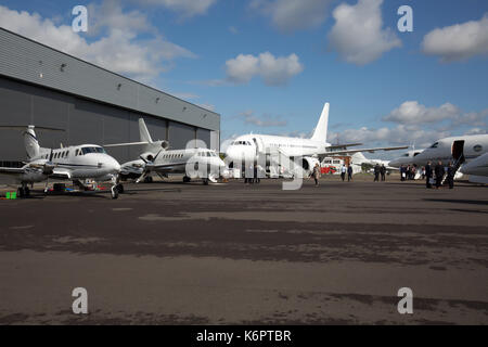 An der Air Charter Expo 2017 am Flughafen London Biggin Hill Stockfoto