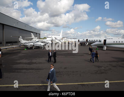 An der Air Charter Expo 2017 am Flughafen London Biggin Hill Stockfoto