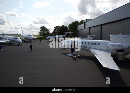 An der Air Charter Expo 2017 am Flughafen London Biggin Hill Stockfoto