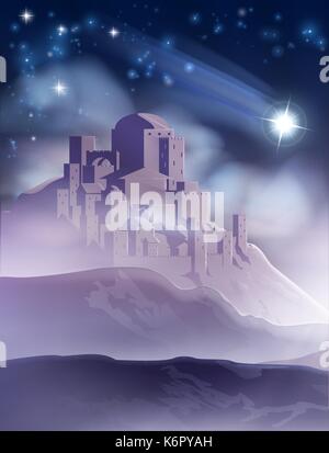 Der Stern von Bethlehem Abbildung Stock Vektor