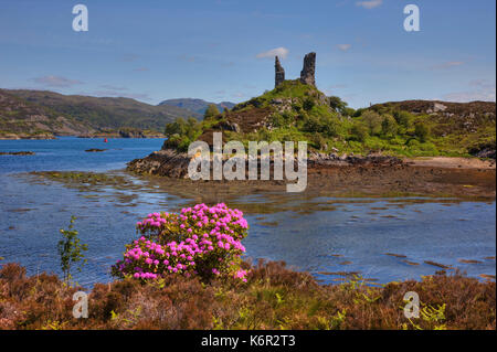 Frühling Blick auf Maol schloss, Kyleakin, Isle of Skye Stockfoto