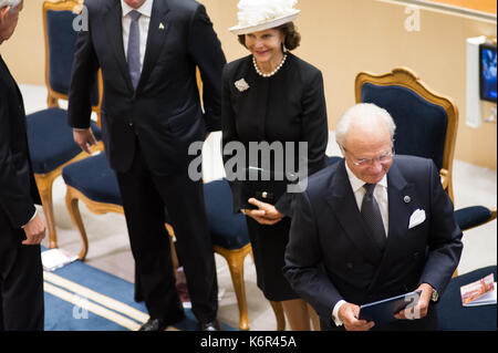 Stockholm, Schweden, 12. September 2017. Bei der Eröffnung des Reichstags Sitzung. Zeremonie in der Kammer bei der Eröffnung des Reichstags Sitzung. / Gutschrift: barbro bergfeldt/alamy leben Nachrichten Stockfoto