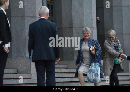 Stockholm, Schweden, 12. September 2017. Bei der Eröffnung des Reichstags. Tonights Konzert in Stockholm Concert Hall, aufgrund der Eröffnung des Reichstags. Der fruehere Parteichef, Maud Olofsson (c) Credit: barbro bergfeldt/alamy leben Nachrichten Stockfoto