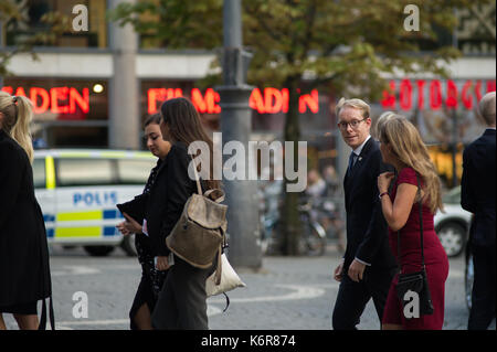 Stockholm, Schweden, 12. September 2017. Bei der Eröffnung des Reichstags. Tonights Konzert in Stockholm Concert Hall, aufgrund der Eröffnung des Reichstags. Mitglied des Parlaments Tobias billstrom (m): Credit: barbro bergfeldt/alamy leben Nachrichten Stockfoto