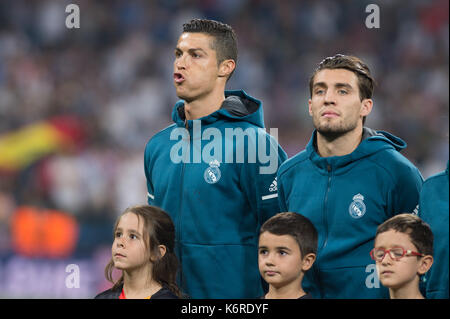 Madrid, Spanien. 13 Sep, 2017. Während eines Champions League Gruppe H Fußballspiel zwischen Real Madrid und Apoel Nikosia im Santiago Bernabeu in Madrid, Spanien, Mittwoch, Sept. 13, 2017. Credit: Gtres Información más Comuniación auf Linie, S.L./Alamy leben Nachrichten Stockfoto
