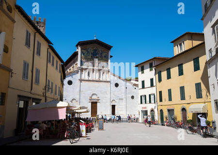 Basilika von San Frediano in Lucca, Toskana Italien Europa EU Stockfoto