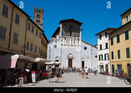 Basilika von San Frediano in Lucca, Toskana Italien Europa EU Stockfoto