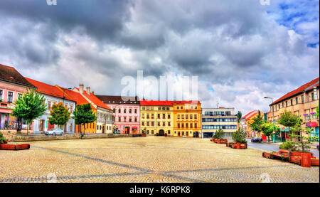 Gebäude in der Altstadt von Třebíč, Tschechien Stockfoto