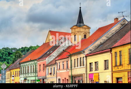Gebäude in der Altstadt von Třebíč, Tschechien Stockfoto