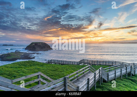 Sonnenuntergang über Phillip Island Stockfoto