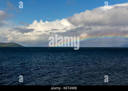 Irischen Stil Cottages in die umliegende Landschaft. Nordirland. Stockfoto