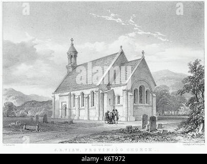 S.E., Festiniog Kirche Stockfoto