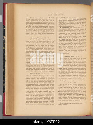 Der Titel „Exotische Schmetterlinge“ bezieht sich auf exotische Schmetterlinge, und diese Seite enthält wahrscheinlich detaillierte Beschreibungen und Abbildungen seltener Schmetterlingsarten. Die Arbeit ist Teil einer größeren Sammlung oder eines Buches über Schmetterlinge, die wissenschaftliche Informationen über ihre Lebensräume, Verhaltensweisen und Klassifikationen enthält. Stockfoto