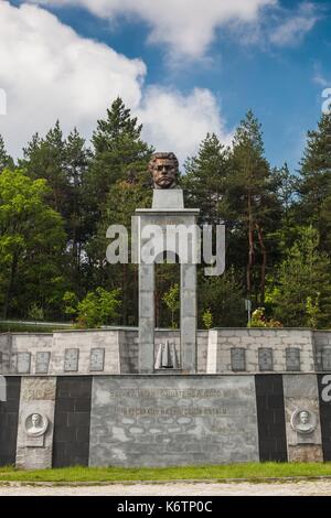 Bulgarien, Mittelgebirge, Mirkovo, bulgarische Unabhängigkeit Führer, Vasil Levski-Denkmal Stockfoto