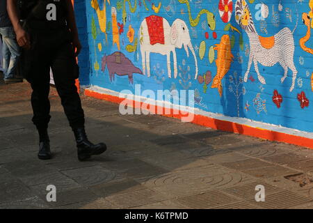 Der Tag nabo Barsa 1422 - die Nation bangalee feiern das neue Jahr der bangla Kalender durch die Anordnung der Ereignisse nach der Volkskunst und Tradition. Stockfoto