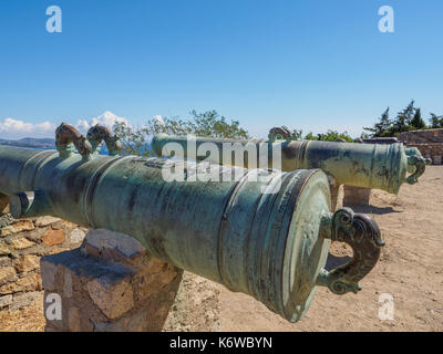 Einige antike Waffen auf die Festung von Saint Tropez positioniert. Stockfoto