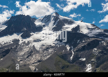 Die wichtigsten Gipfel Gran Paradiso, 4061 m, Massiv Gran Paradiso, Valsavarenche Tal, Gran Paradiso, Alpen, Aostatal, Italien Stockfoto