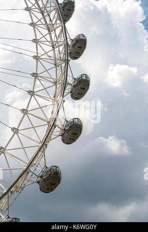 Kapseln, London Eye, Teilansicht, London, England, Großbritannien Stockfoto