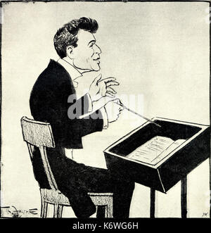 WALTER, Bruno - Durchführung - von Theo Zanche Moderne mit dem Ende von Mahlers Leben. Deutscher Dirigent und Pianist, 1876-1962 Stockfoto