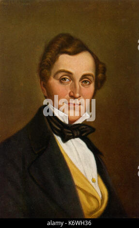 LORTZING, (Gustav) Albert - Portrait Schubert Verbindung deutscher Komponist, Sänger, Dirigent und Librettist (1801-1851) Stockfoto