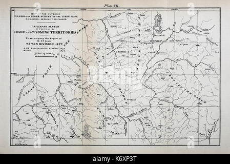 Elfter Jahresbericht der Vereinigten Staaten geologische und geografische Übersicht der Gebiete BHL 40376933 Stockfoto