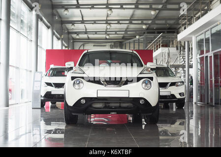Auto Verkauf, Marktplatz, geschossen auf Weitwinkel Stockfoto