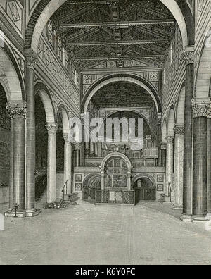 Firenze interno della Chiesa di San Miniato al Monte Stockfoto