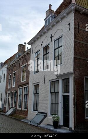 Haus Fassade in der Altstadt von Burg Middel in den Niederlanden Stockfoto