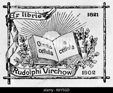 Ex Libris Rudolf Virchow Stockfoto