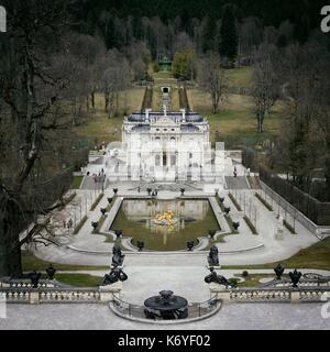 Deutschland, Bayern, Romantische Straße (Romantische Straße), Graswangtal, Linderhof, von Ludwig II. von Bayern von 1874 bis 1878 Stockfoto