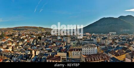 Frankreich, Hautes Pyrenees, an den großen Sehenswürdigkeiten in Midi Pyrenäen, Lourdes aufgeführt, allgemeine Ansicht der Stadt Stockfoto