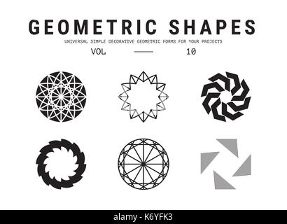 Universal geometrische Formen gesetzt Stock Vektor