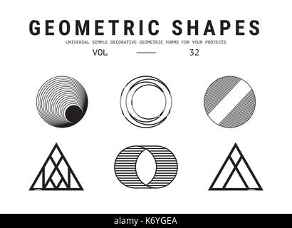 Universal geometrische Formen gesetzt Stock Vektor