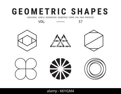 Universal geometrische Formen gesetzt Stock Vektor