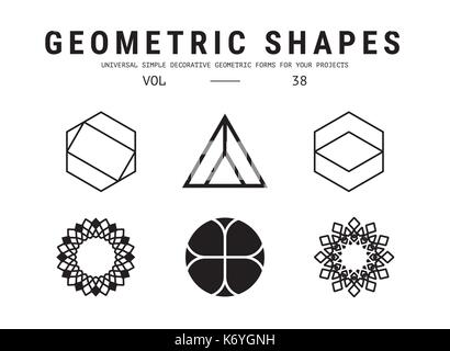 Universal geometrische Formen gesetzt Stock Vektor