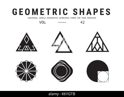 Universal geometrische Formen gesetzt Stock Vektor