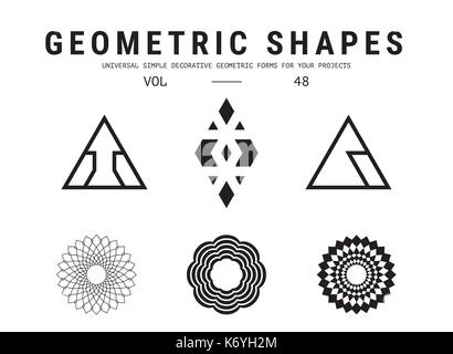 Universal geometrische Formen gesetzt Stock Vektor