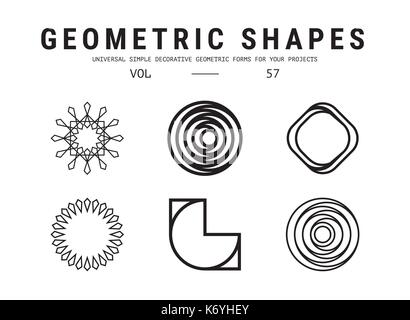 Universal geometrische Formen gesetzt Stock Vektor