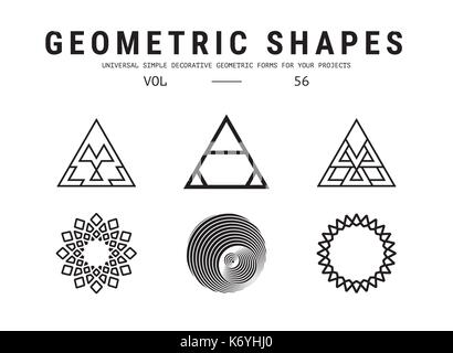 Universal geometrische Formen gesetzt Stock Vektor