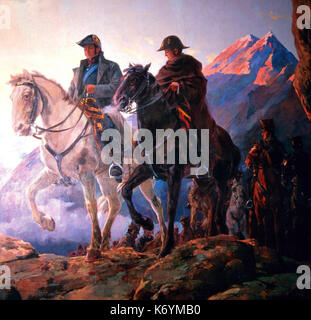 Ejercito Libertador Cruce de Cordillera de Los andes Stockfoto