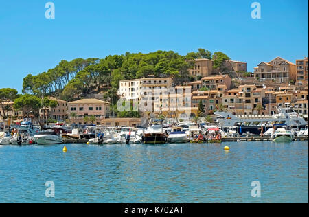 Stoller Harbour Front Balearen Insel Mallorca Mallorca Spanien Espana EU Europäische Union Europa Stockfoto