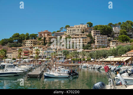 Soller Harbour Front Balearen Insel Mallorca Mallorca Spanien Espana EU Europäische Union Europa Stockfoto