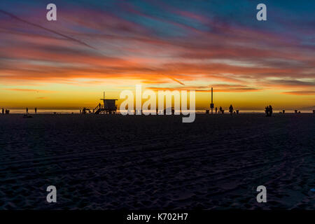 Venice Beach Sonnenuntergang Stockfoto