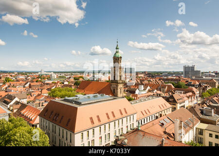 ERLANGEN, Deutschland - 20. August: Luftaufnahme der Stadt Erlangen, Deutschland Am 20. August 2017. Stockfoto