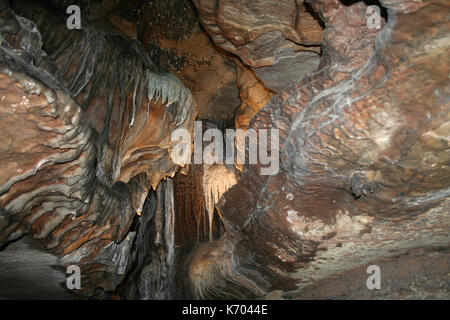 Die berühmten Höhlen in Ruby Falls Höhle in Chattanooga, Tennessee Stockfoto